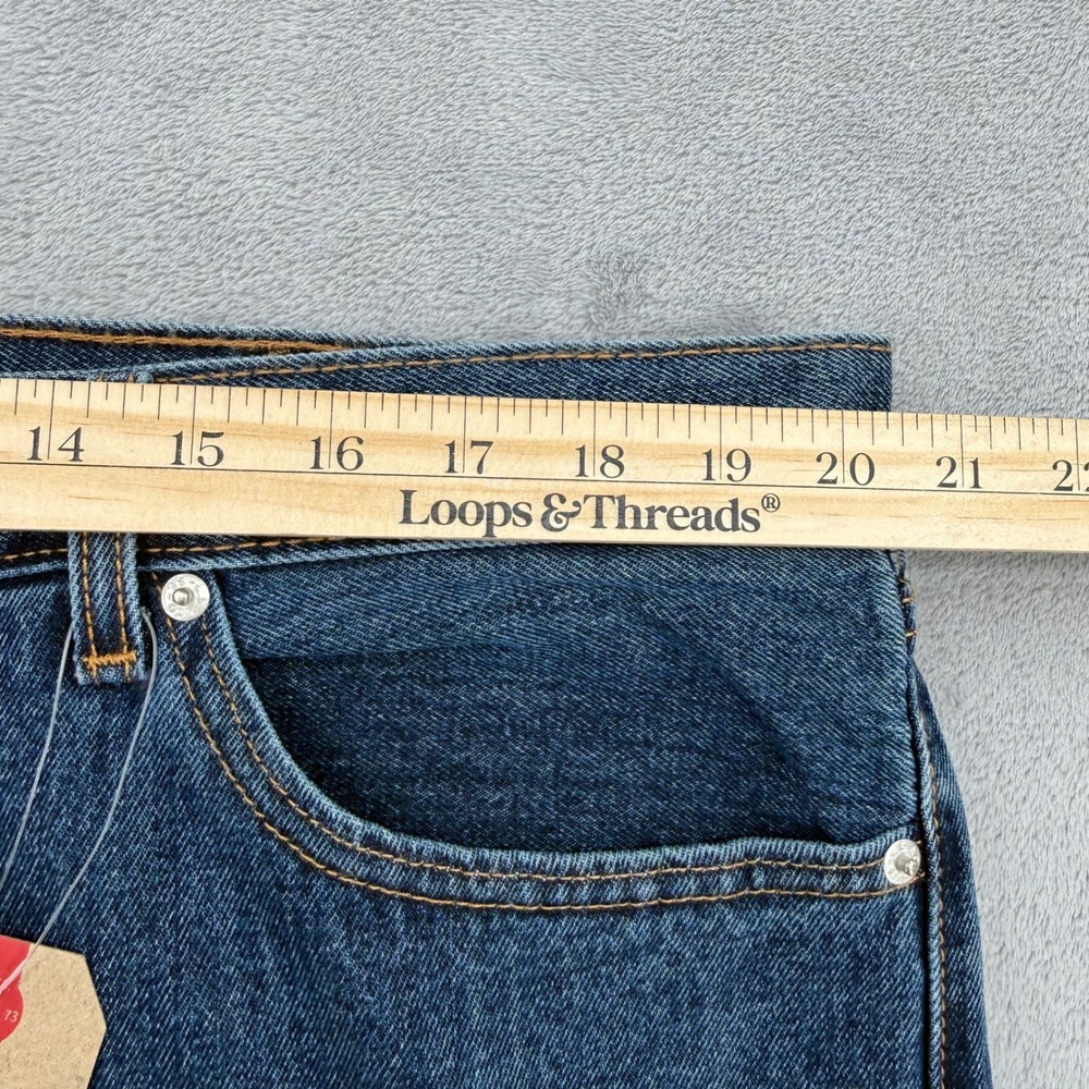 Levis 513 Slim Straight Blue Jeans Mens Medium Wash Denim Men's Size 42 - Picture 14 of 14
